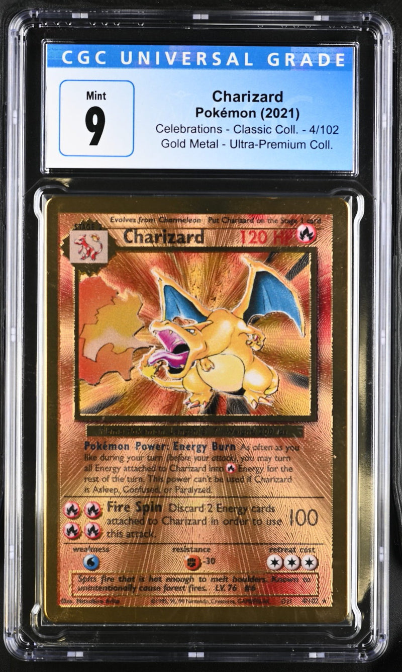 Charizard 4/102 Celebrations Metal Card CGC 9 4236659027