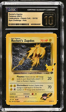 Rocket's Zapdos 15/132 Celebrations Classic Collection CGC 10 Pristine 1401006042287