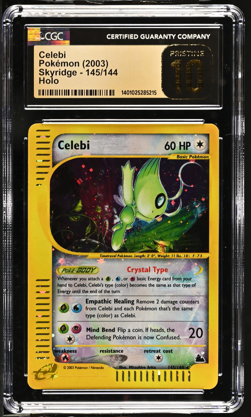 Celebi Crystal 145/144 Skyridge Pristine CGC 10 1401025285215