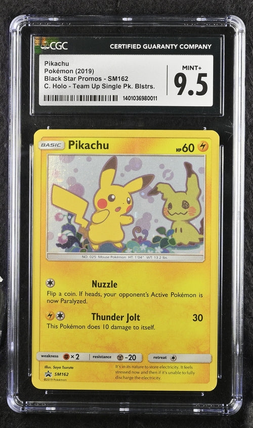 Pikachu SM162 Sun & Moon: Black Star Promos CGC 9.5 1401036980011
