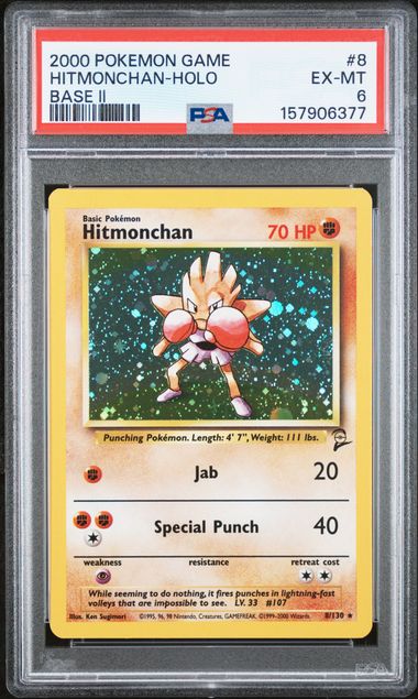 Hitmonchan 8/130 Base Set 2 PSA 6 157906377