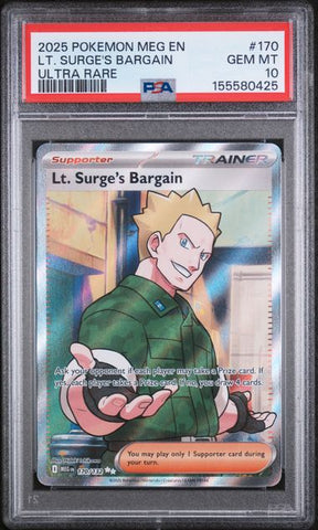 Lt. Surge's Bargain 170/132 Mega Evolution PSA 10 155580425