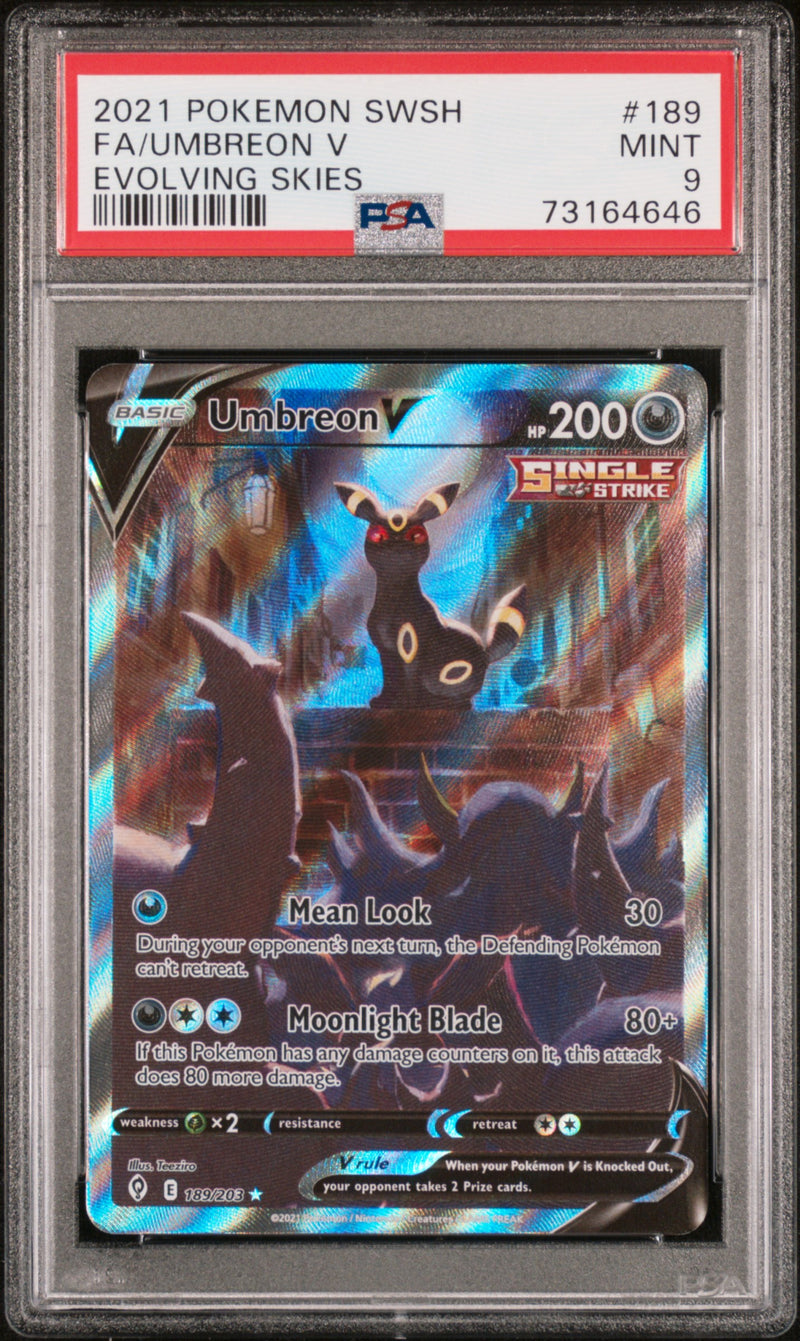 Umbreon V 189/203 Evolving Skies PSA 9 73164646