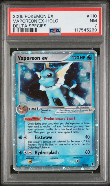 Vaporeon ex 110/113 Delta Species Holo PSA 7 117545269