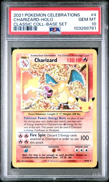 Charizard 4/102 Celebrations Classic Coll. PSA 10 103268781