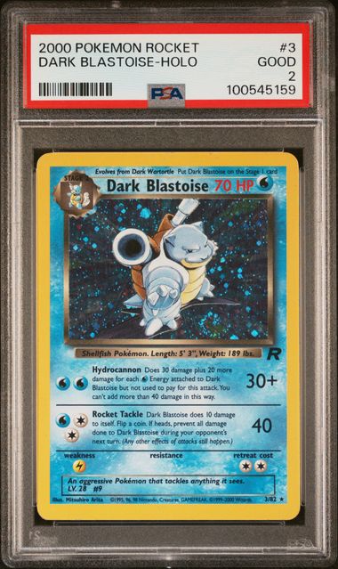 Dark Blastoise - Holo 3/82 Team Rocket PSA 2 100545159