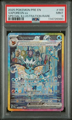 Vaporeon ex 149/131 Prismatic Evolutions PSA 9 114726980