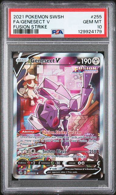 Genesect V 255/264 Fusion Strike PSA 10 129924179