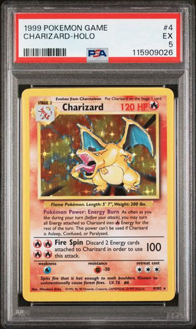 Charizard - Holo 4/102 Base Set PSA 5 115909026
