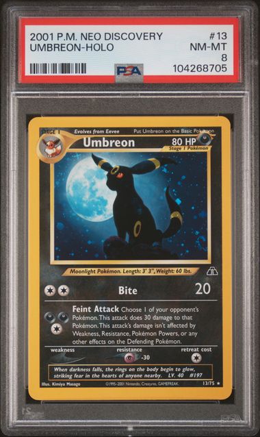Umbreon 13/75 Neo Discovery Unlimited PSA 8 104268705