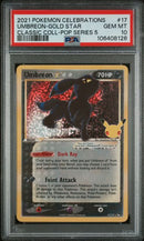 Umbreon Gold Star 17/17 Celebrations Classic Coll. PSA 10 106408126
