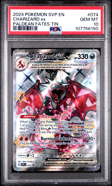 Charizard ex (074) Black Star Promo PSA 10 107756150