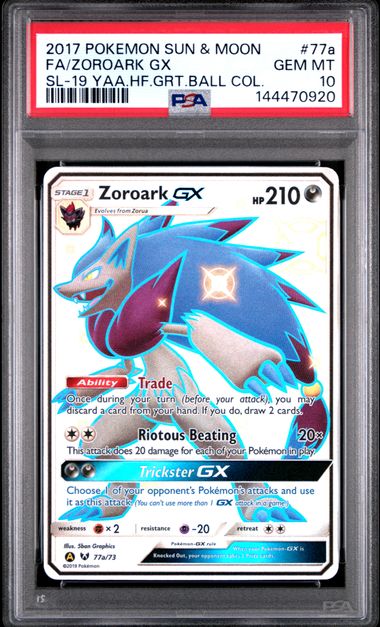 Zoroark GX 77a/73 Hidden Fates Great Ball Collection PSA 10 144470920