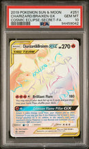 Charizard & Braixen GX 251/236 Sun & Moon: Cosmic Eclipse PSA 10 94459042