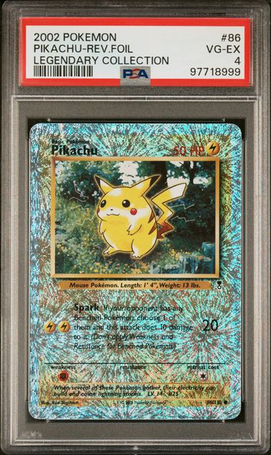 Pikachu - Rev. Holo 86/110 Legendary Collec. PSA 4 97718999