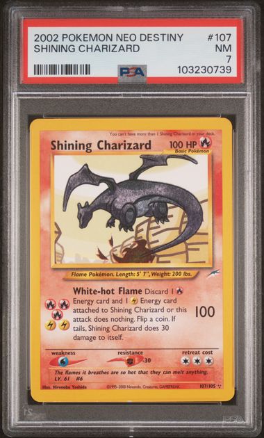 Shining Charizard 107/105 Neo Destiny PSA 7 103230739