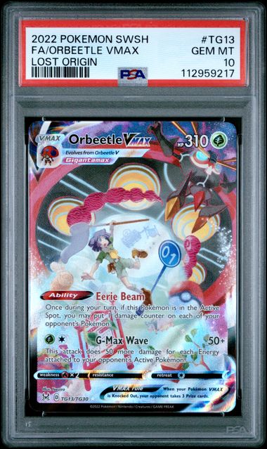 Orbeetle VMAX TG13/TG30 Lost Origin PSA 10 112959217