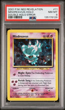 Misdreavus Double Holo Error 11/64 Neo Revelation PSA 8 135178126