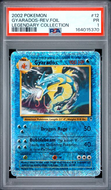 Gyarados 12/110 Legendary Collection Reverse Holo PSA 1 164015370