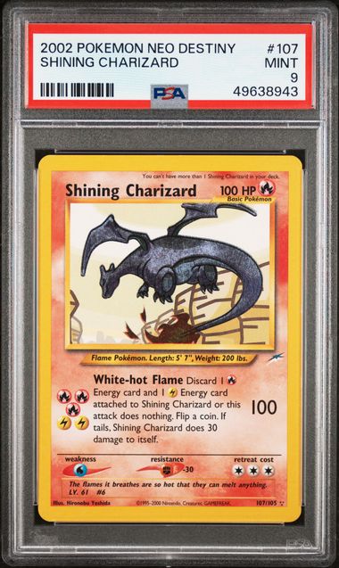 Shining Charizard 107/105 Neo Destiny Secret Rare Holo PSA 9 49638943