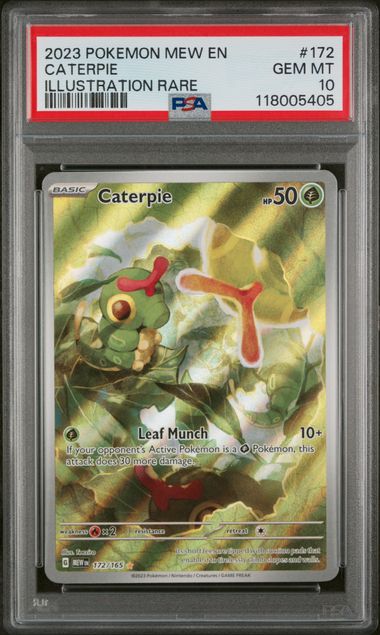 Caterpie 172/165 151 Illustration Rare PSA 10 118005405