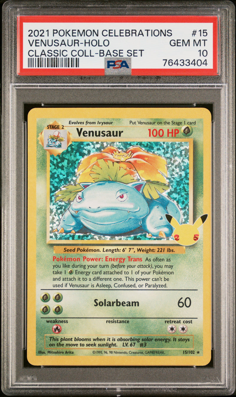 Venusaur 15/102 Celebrations Classic Collection PSA 10 76433404