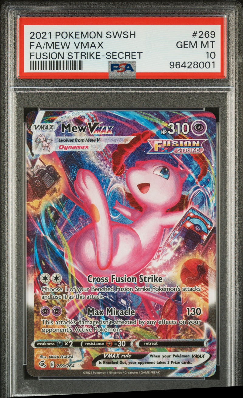 Mew VMAX 269/264 Fusion Strike PSA 10 96428001