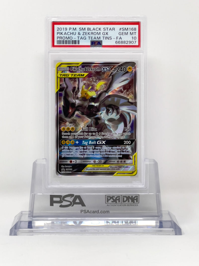 Pikachu & Zekrom GX Tag Team SM168 Promo PSA 10 66882907