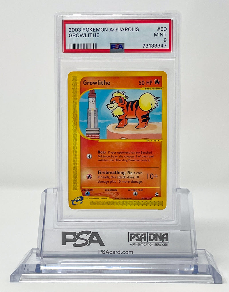 Growlith 80/147 Aquapolis PSA 9 73133347