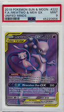Mewtwo & Mew Gx 222/236 Unified Minds PSA 9 45220656