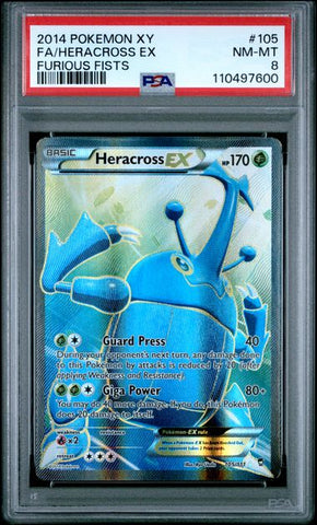 Heracross EX 105/111 Furious Fists PSA 8 110497600