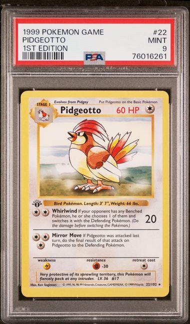 Pidgeotto 22/102 Base Set 1st Edition PSA 9 76016261