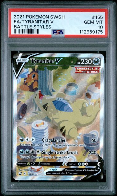 Tyranitar V 155/163 Battle Styles PSA 10 112959175
