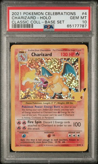 Charizard 4/102 Celebrations PSA 10 65177787