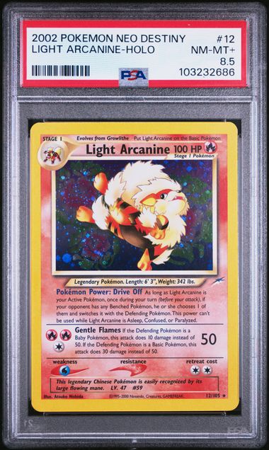 Light Arcanine - Holo 12/105 Neo Destiny PSA 8.5 103232686