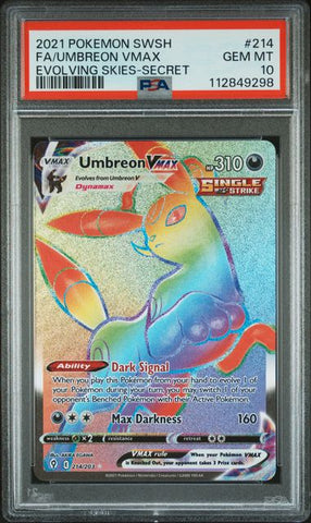 Umbreon VMAX 214/203 Evolving Skies PSA 10 112849298