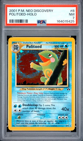 Politoed - Holo 8/75 Neo Discovery PSA 7 164015425