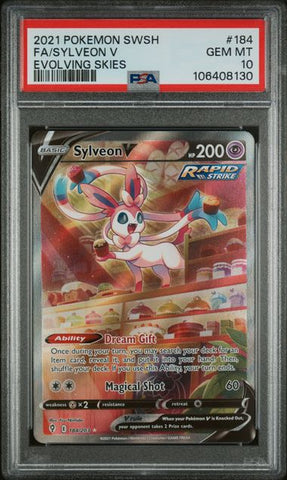Sylveon V 184/203 Evolving Skies PSA 10 106408130