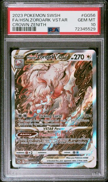 Hisuian Zoroark VSTAR GG56/GG70 PSA 10 72345529
