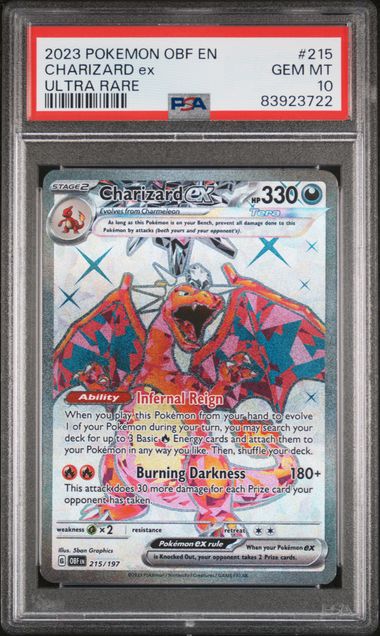 Charizard ex 215/197 Scarlet & Violet: Obsidian Flames PSA 10 83923722