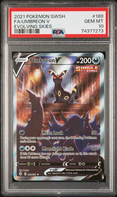 Umbreon V 189/203 Evolving Skies PSA 10 74377273