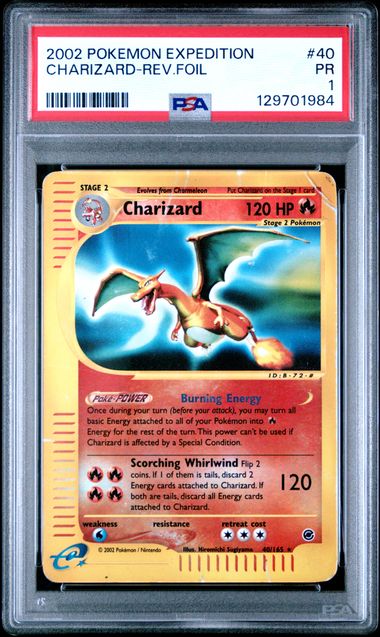 Charizard - Rev. Holo 40/165 Expedition PSA 1 129701984