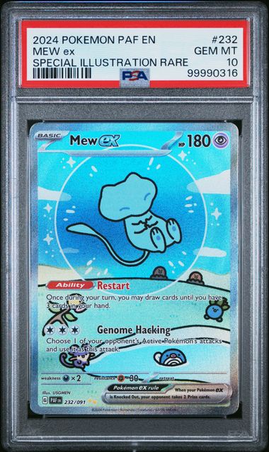 Mew ex 232 Paldean Fates Special Illustration Rare PSA 10 99990316