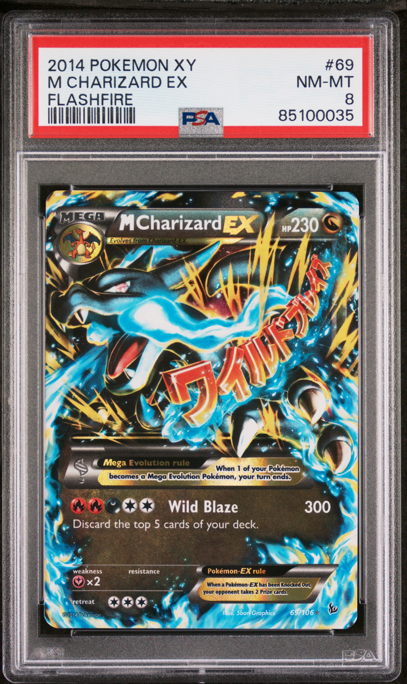 M Charizard EX 69/106 Flashfire PSA 8 85100035