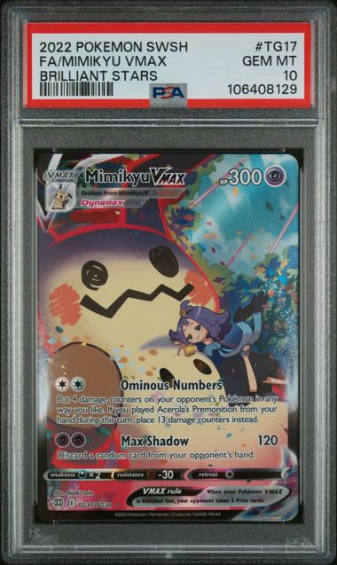 Mimikyu VMAX TG17/TG30 Brilliant Stars PSA 10 106408129