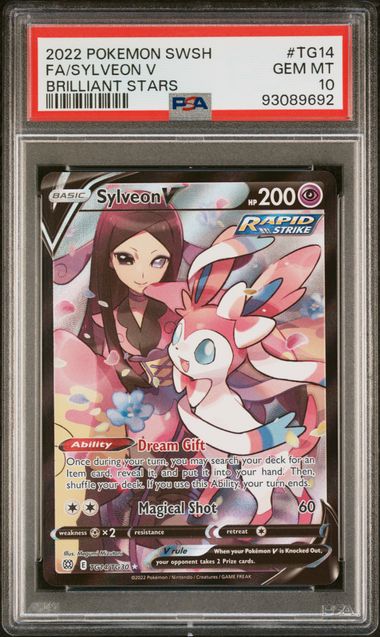 Sylveon V TG14/TG30 Brilliant Stars PSA 10 93089692