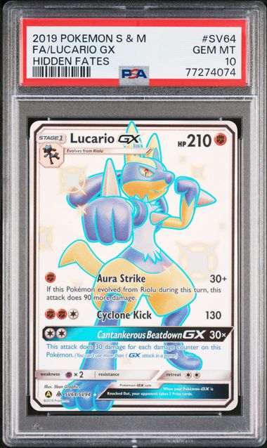Lucario GX SV64/SV94 Hidden Fates PSA 10 77274074