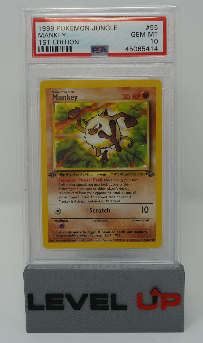 Mankey 55/64 1st Edition Jungle PSA 10 45065414