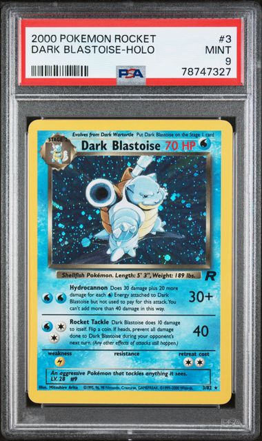 Dark Blastoise 3/82 Team Rocket Unlimited PSA 9 78747327