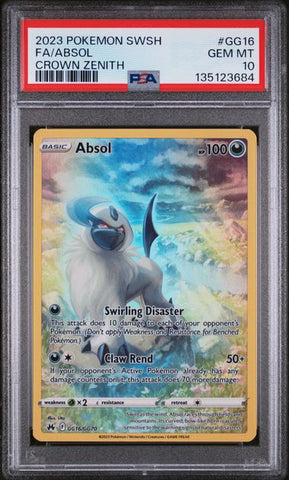 Absol GG16/GG70 Crown Zenith PSA 10 135123684
